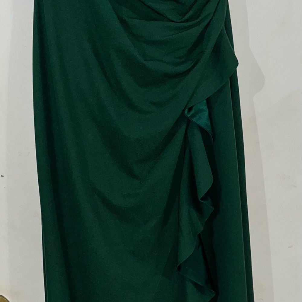 NWT Oleg Cassini Forest Green Maxi Dress - Picture 2 of 5